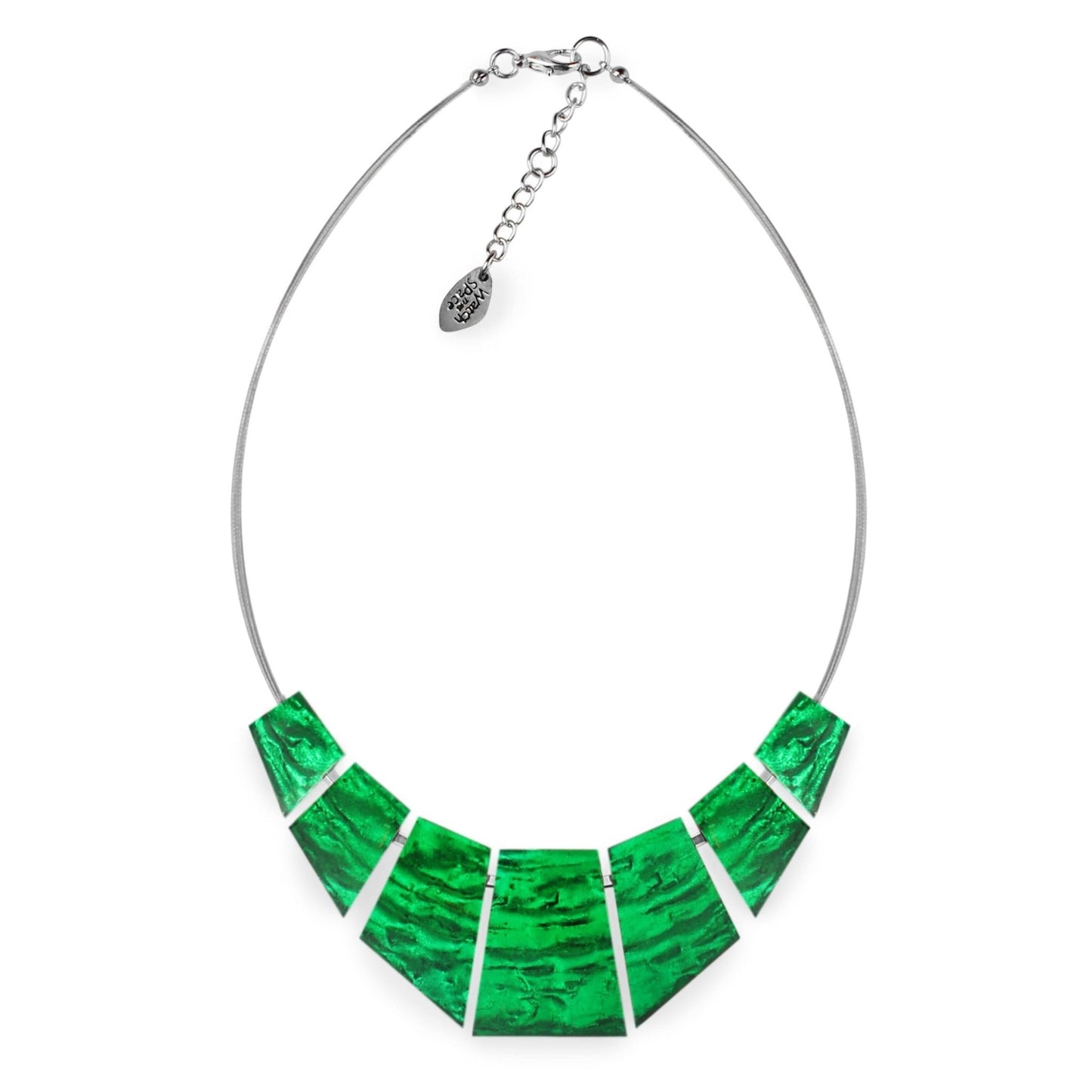 Emerald Aztec Necklace on Wire | The Jewellery Stop
