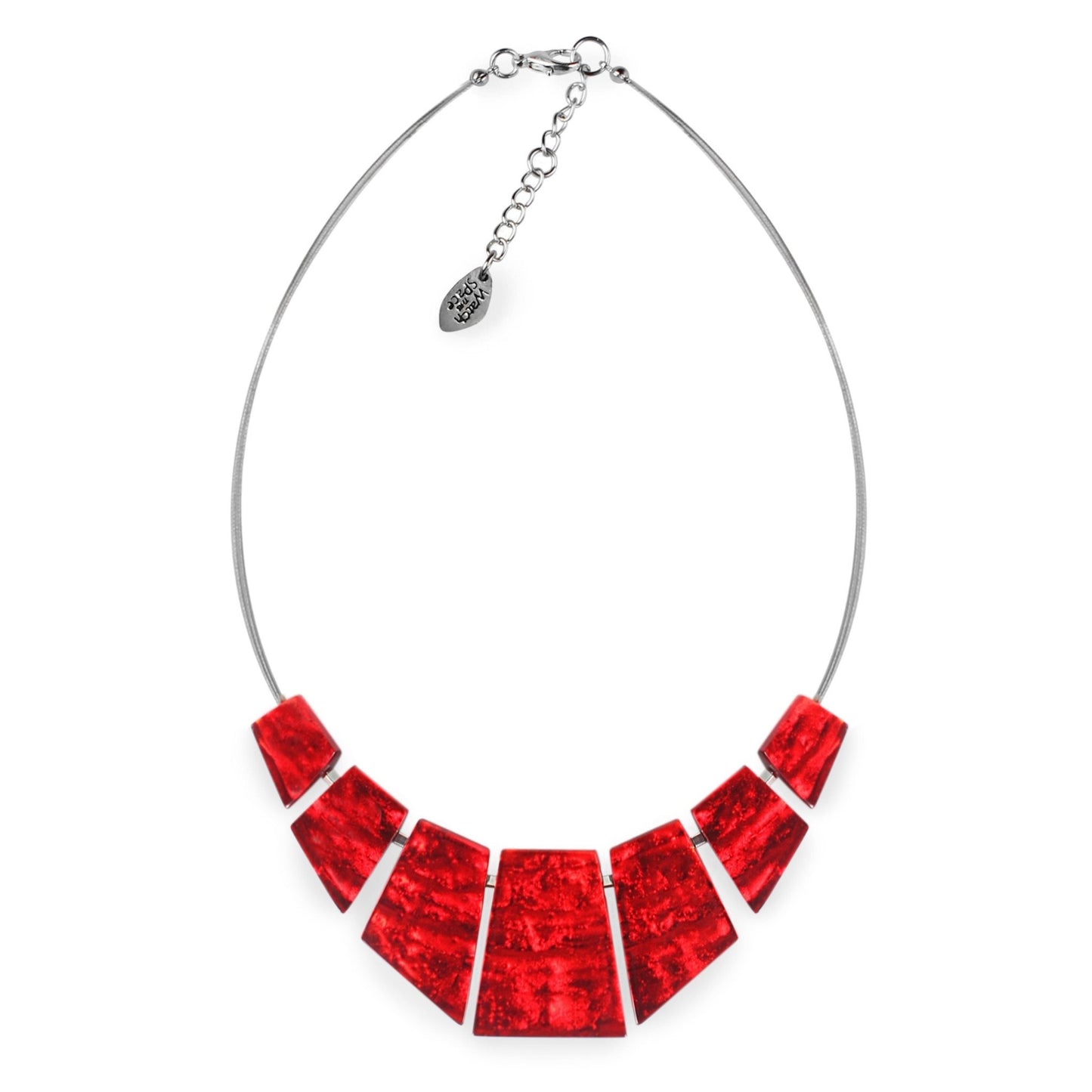 Red Aztec Necklace on Wire | The Jewellery Stop