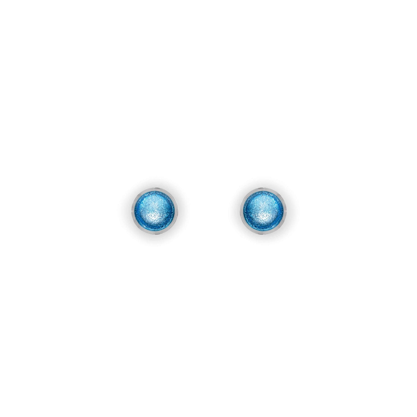 Arctic Aluminium Circles Shiny Mini Stud Earrings | The Jewellery Stop