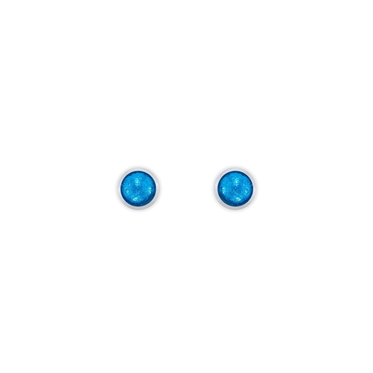 Aurora Aluminium Circles Shiny Mini Stud Earrings | The Jewellery Stop