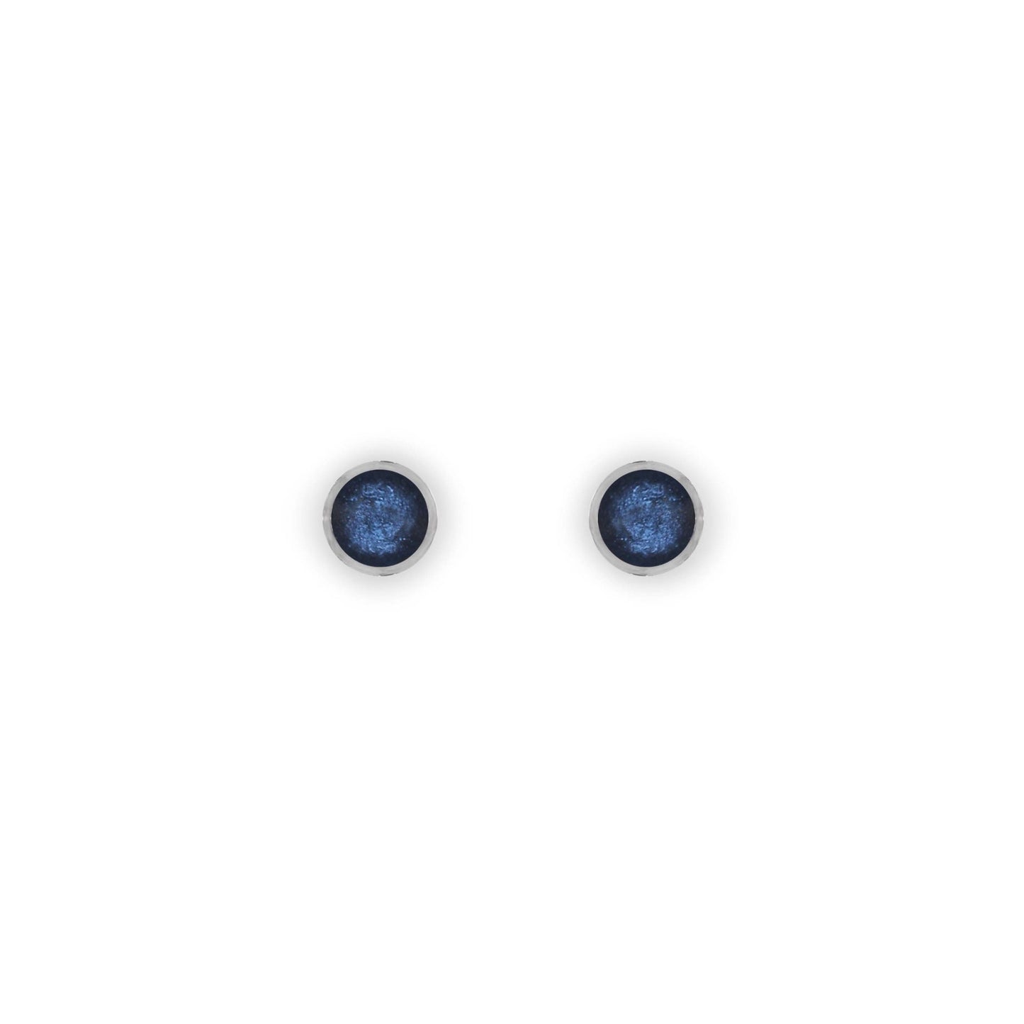 Pacific Aluminium Circles Shiny Mini Stud Earrings | The Jewellery Stop