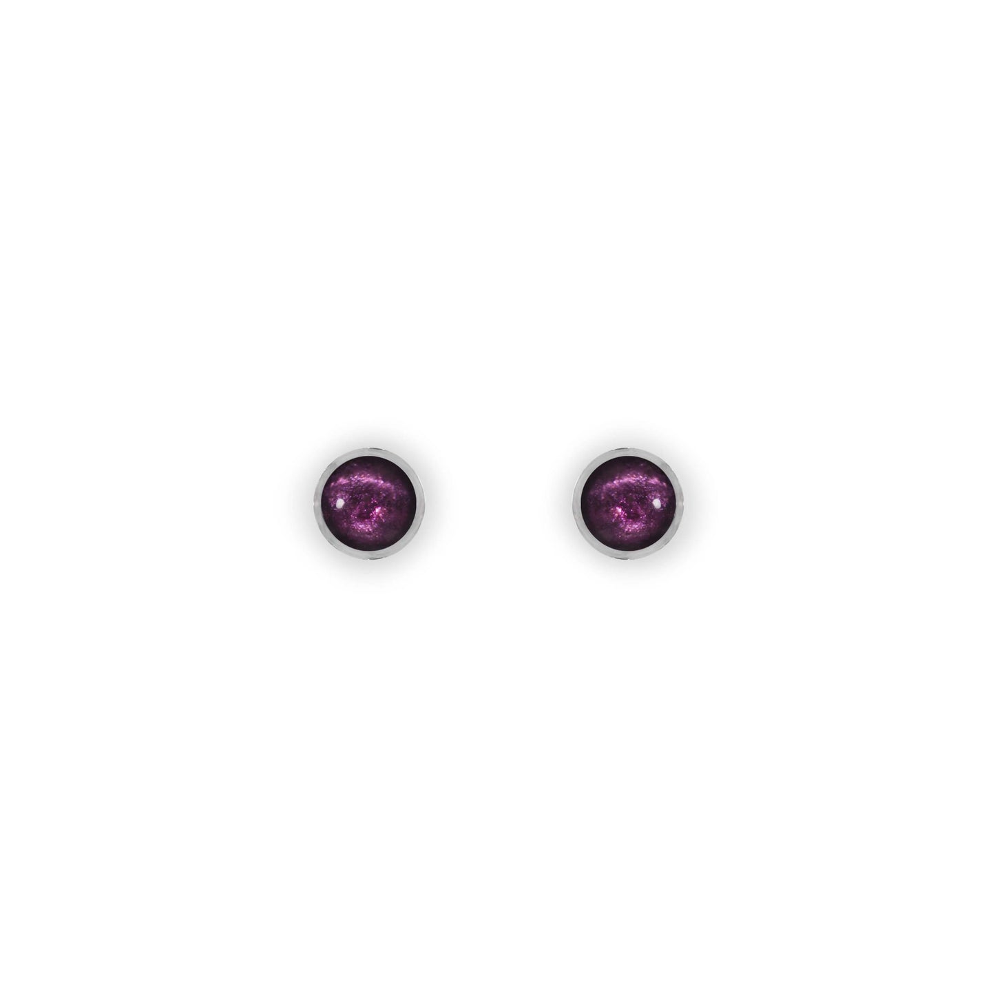 Rainbow Aluminium Circles Shiny Mini Stud Earrings
