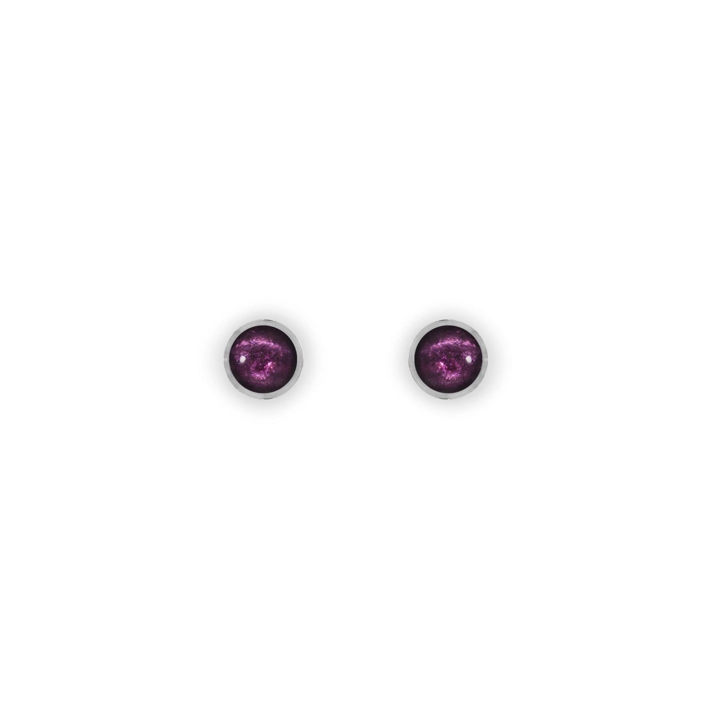 Rainbow Aluminium Circles Shiny Mini Stud Earrings | The Jewellery Stop