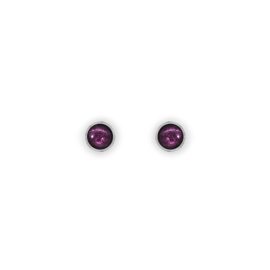 Rainbow Aluminium Circles Shiny Mini Stud Earrings | The Jewellery Stop