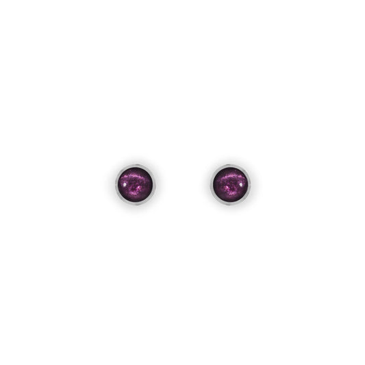 Rainbow Aluminium Circles Shiny Mini Stud Earrings