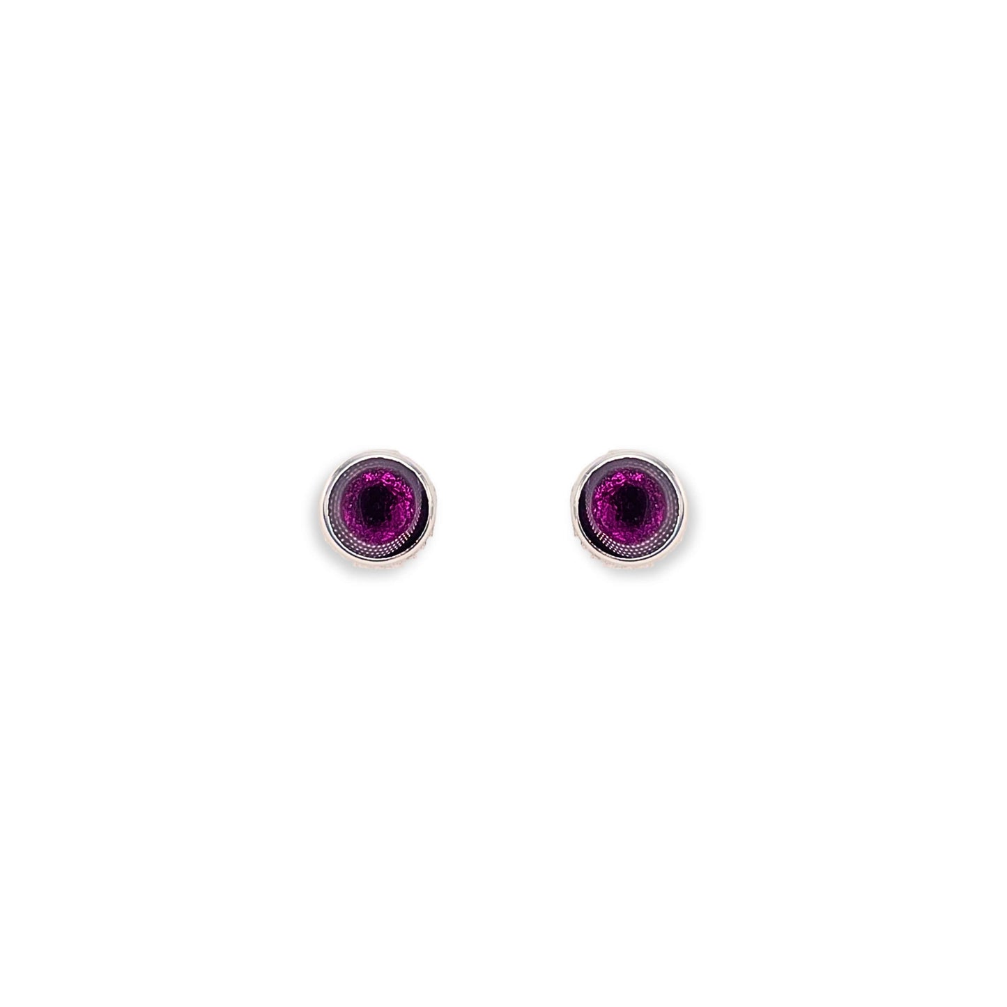 Sweetpea Aluminium Circles Shiny Mini Stud Earrings