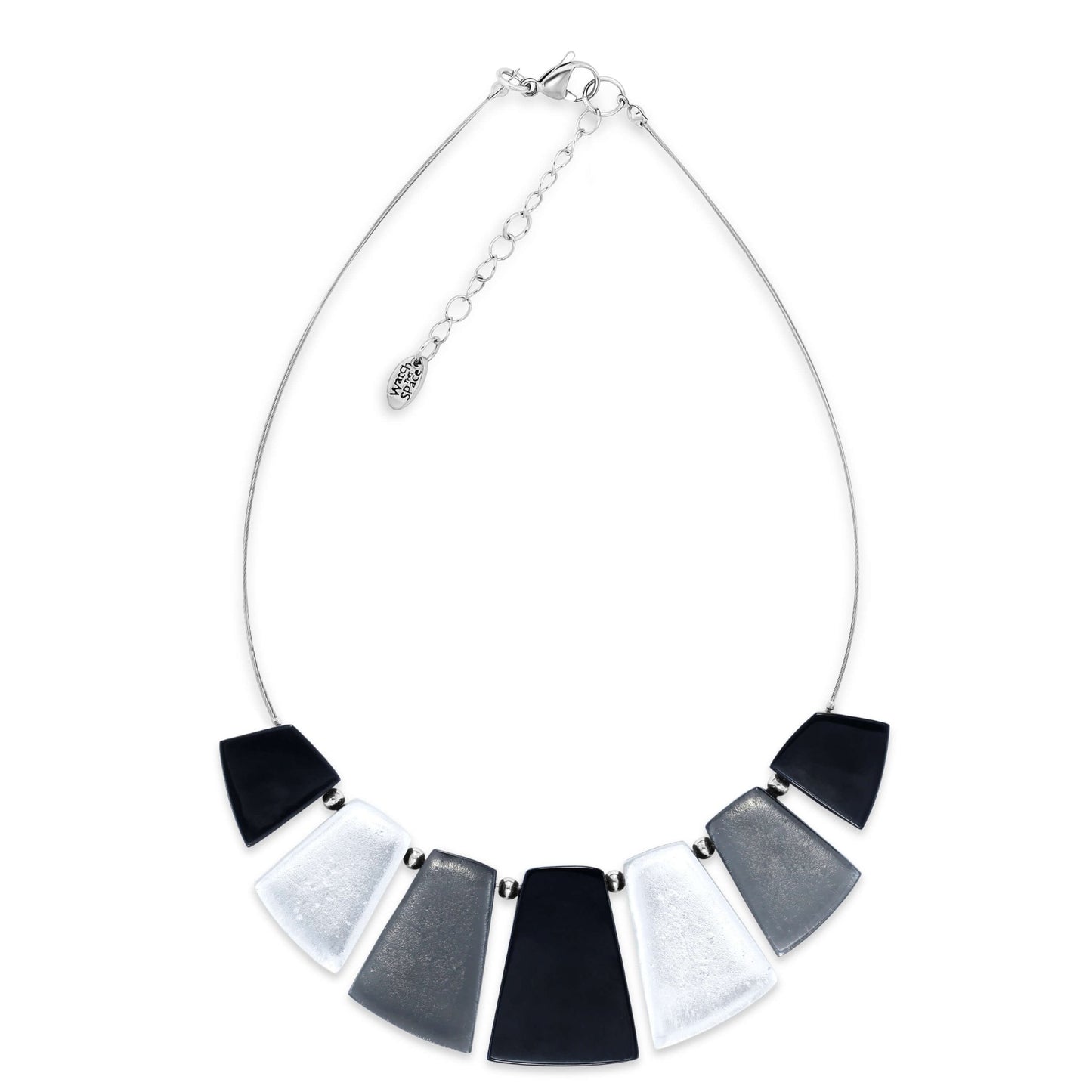 Black Empress Silverleaf Shiny Necklace | The Jewellery Stop