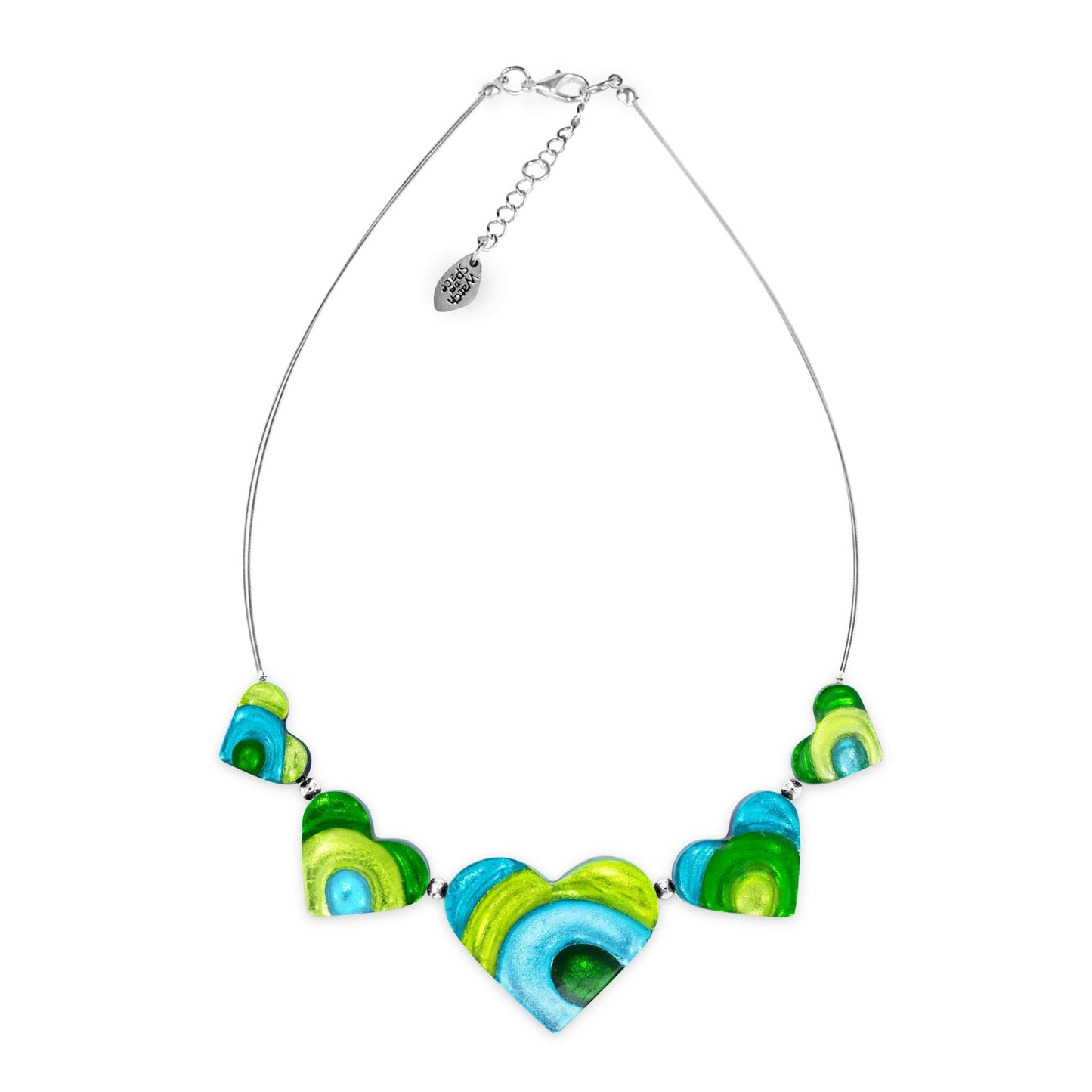 Neptune Heart Swirl Shiny Necklace | The Jewellery Stop