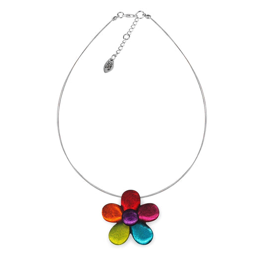 Rainbow Bloom Shiny Pendant | The Jewellery Stop
