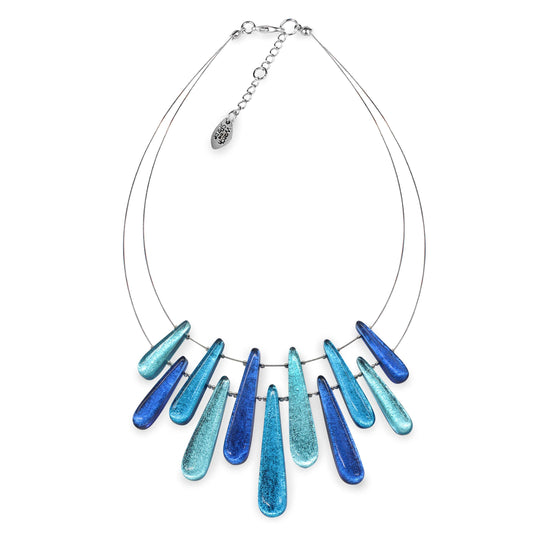 Turquoise Teardrop Shiny Necklace