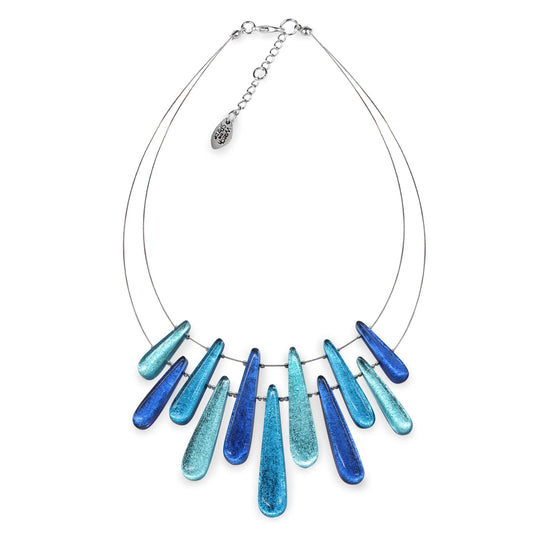 Turquoise Teardrop Shiny Necklace | The Jewellery Stop