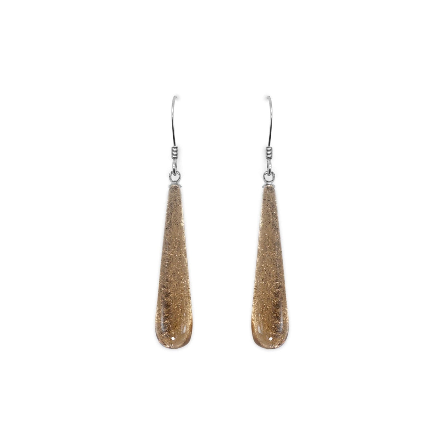 Gold Teardrop Shiny Fish Hook Earrings | The Jewellery Stop
