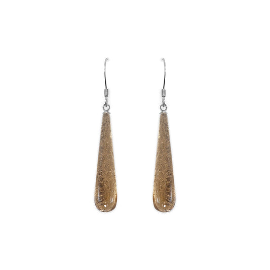 Gold Teardrop Shiny Fish Hook Earrings | The Jewellery Stop