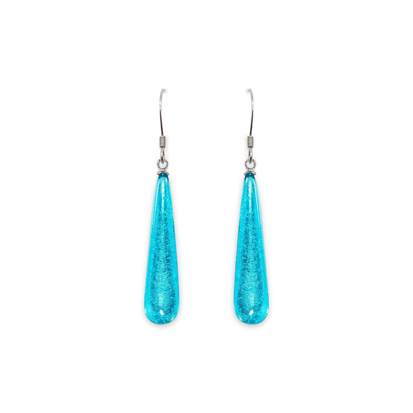Neptune Teardrop Shiny Fish Hook Earrings | The Jewellery Stop