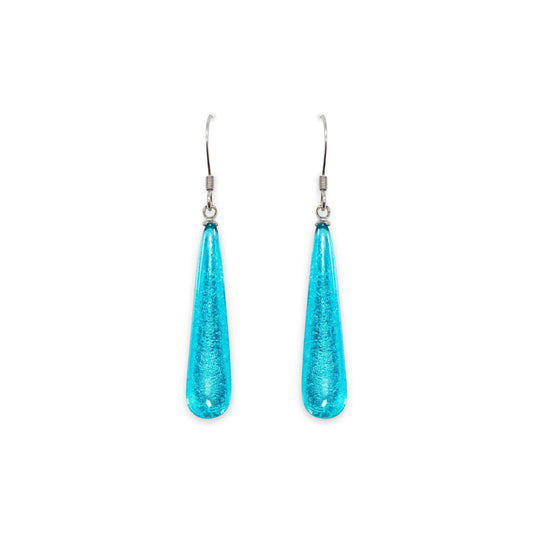 Neptune Teardrop Shiny Fish Hook Earrings | The Jewellery Stop