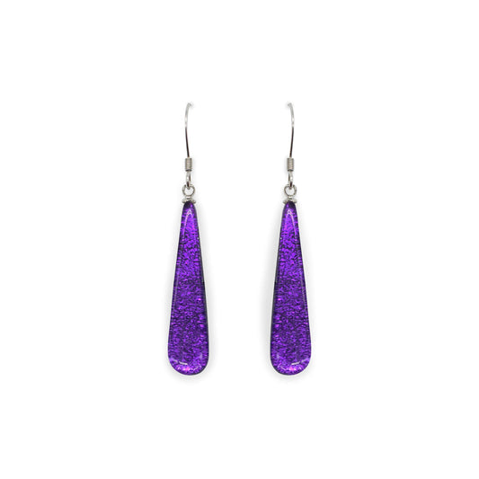 Peacock Teardrop Shiny Fish Hook Earrings