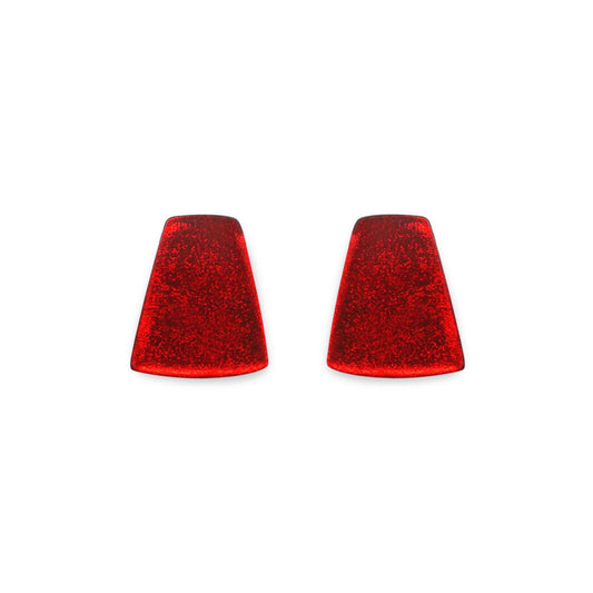 Chilli Empress Silverleaf Shiny Stud Earrings | The Jewellery Stop