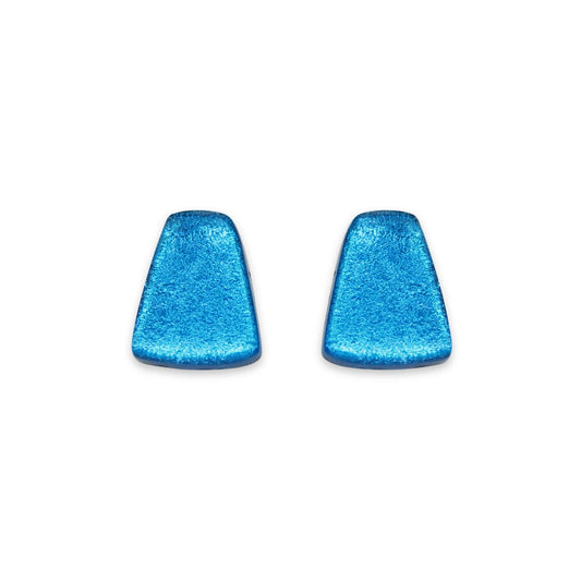 Turquoise Empress Silverleaf Shiny Stud Earrings | The Jewellery Stop