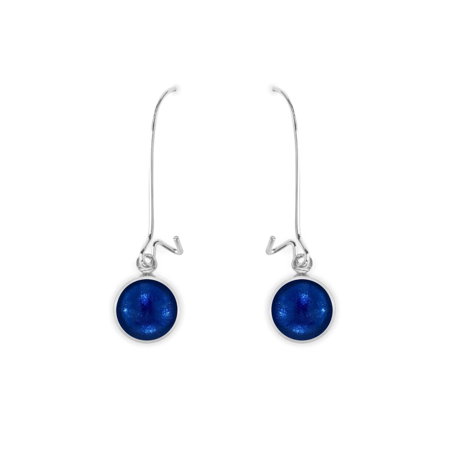 Pacific Aluminium Circles Shiny Long Hook Earrings | The Jewellery Stop