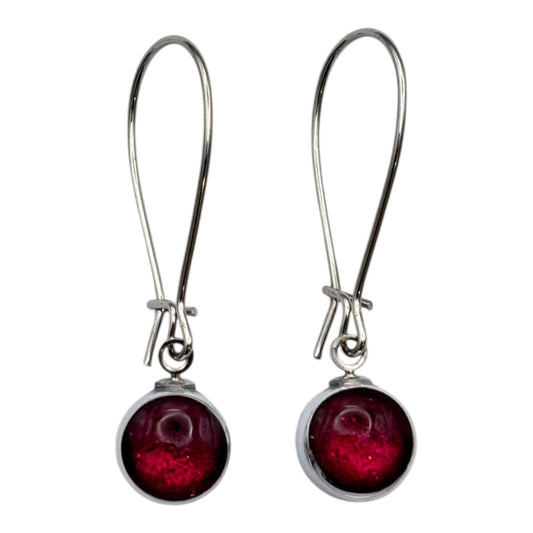 Tropical Aluminium Circles Shiny Long Hook Earrings | The Jewellery Stop