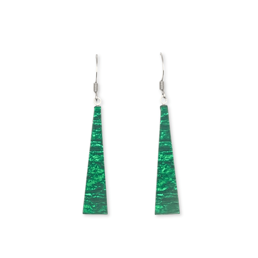 Emerald Edna Fish Hook Earrings | The Jewellery Stop