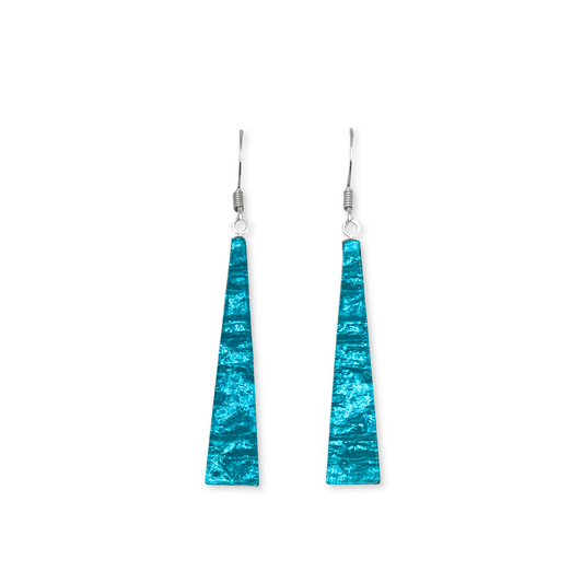 Teal Edna Fish Hook Earrings | The Jewellery Stop