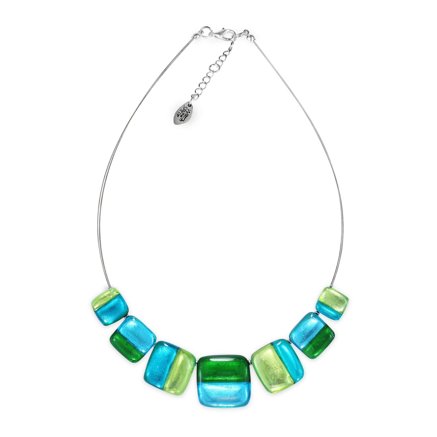 Neptune Geometric Squares Shiny Necklace | The Jewellery Stop