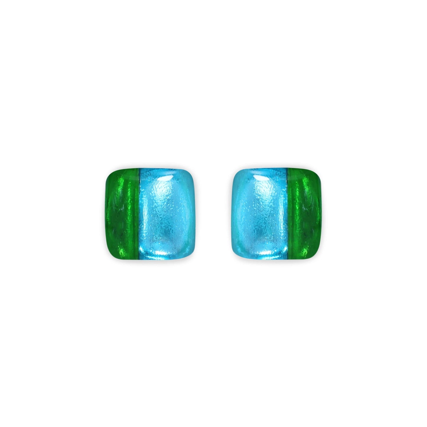Neptune Geometric Squares Shiny Stud Earrings | The Jewellery Stop