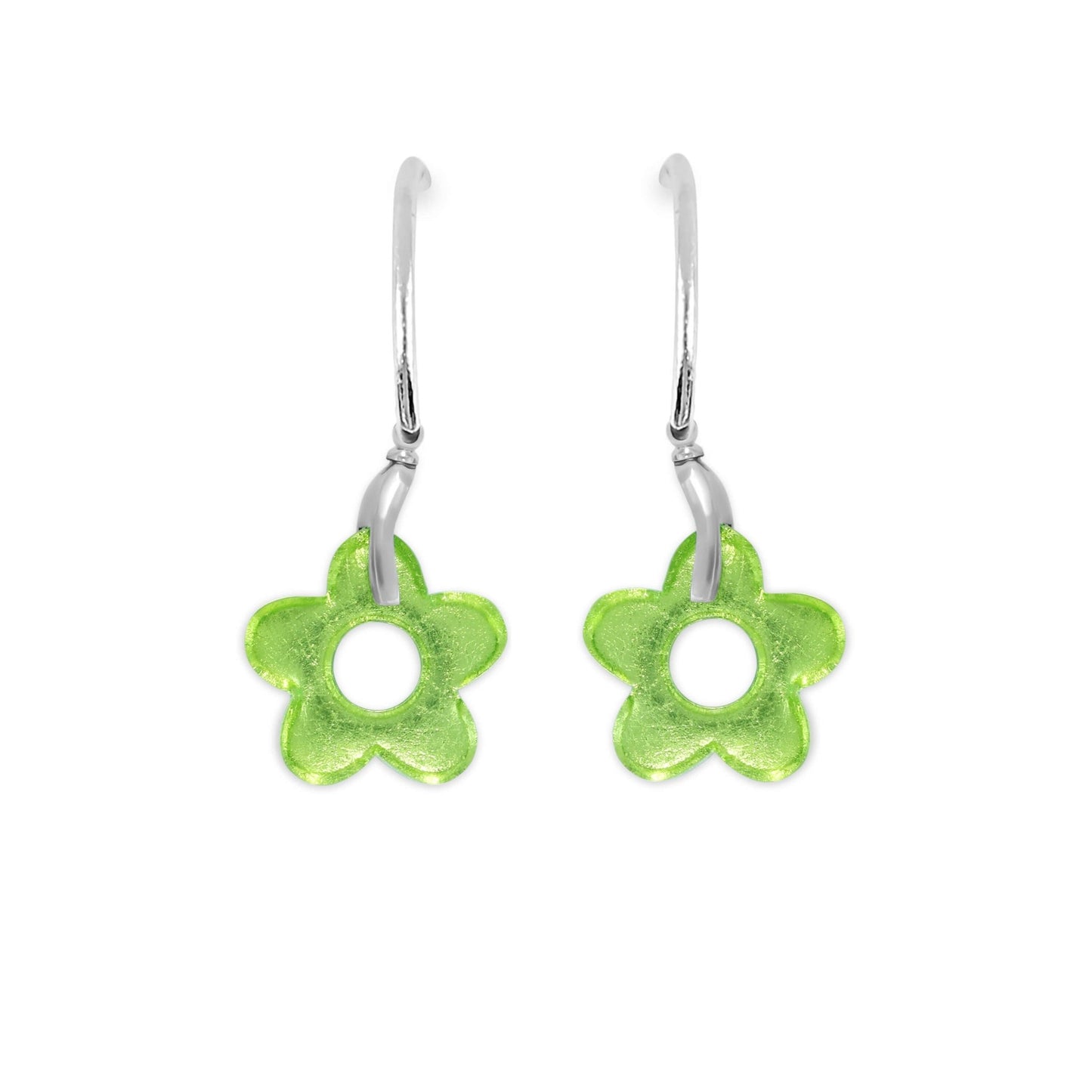 Aurora Lollipop Flower Shiny Creole Earrings | The Jewellery Stop