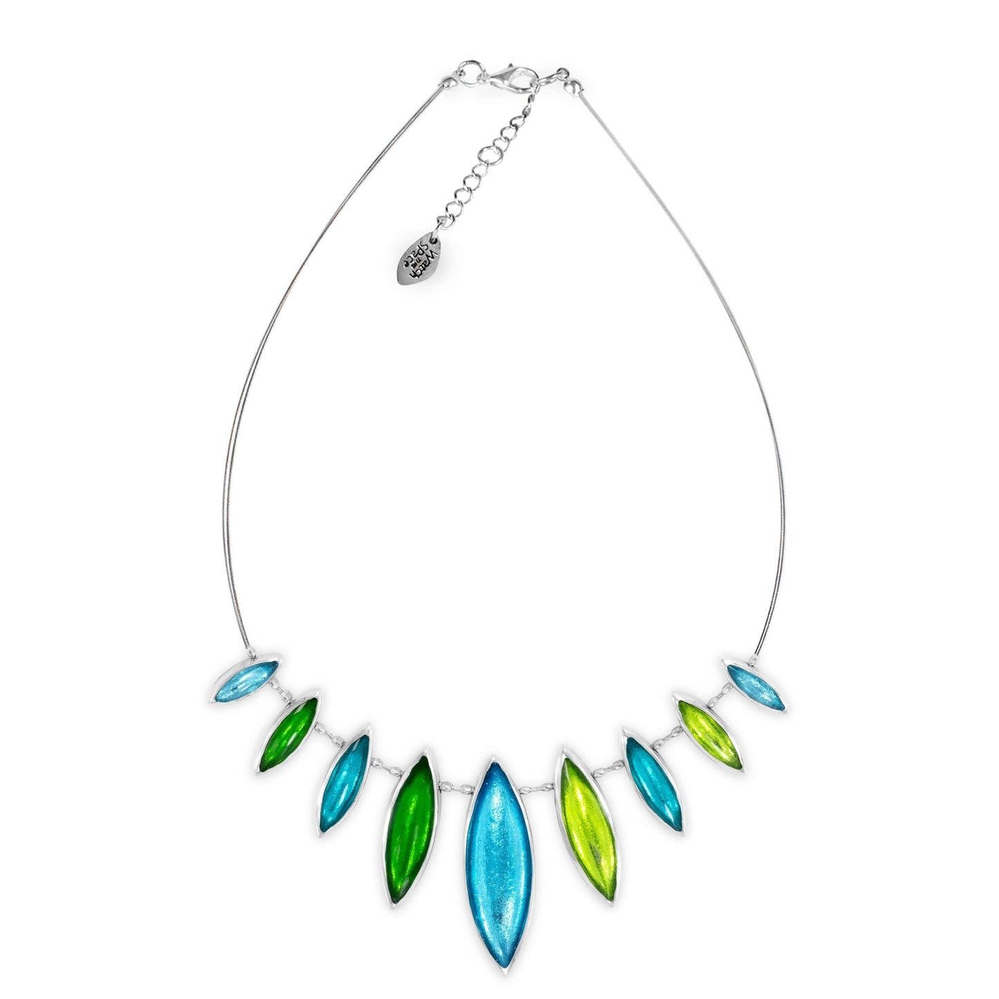 Neptune Pewter Petals Classic Shiny Necklace | The Jewellery Stop