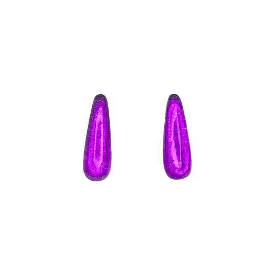 Peacock Teardrops Shiny Stud Earrings | The Jewellery Stop