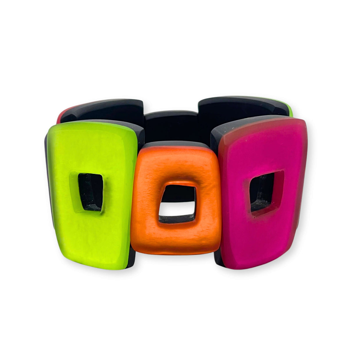 Sherbet Hollow Squares Mattes Armreif