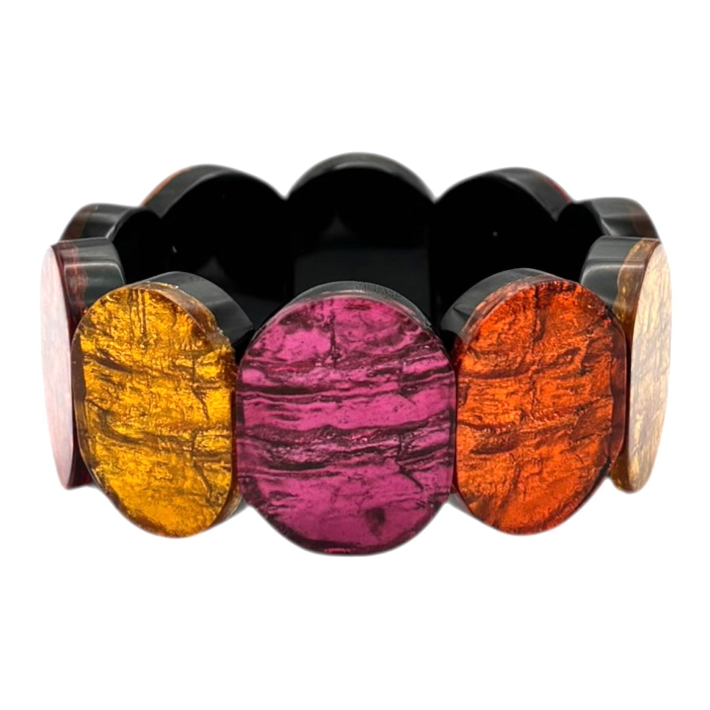 Tropical Aztec Petal Shiny Bangle | The Jewellery Stop