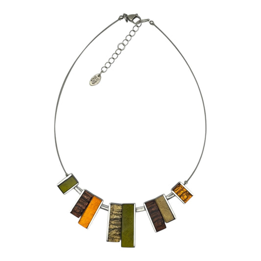 Pistachio Ribbons Shiny Necklace | The Jewellery Stop