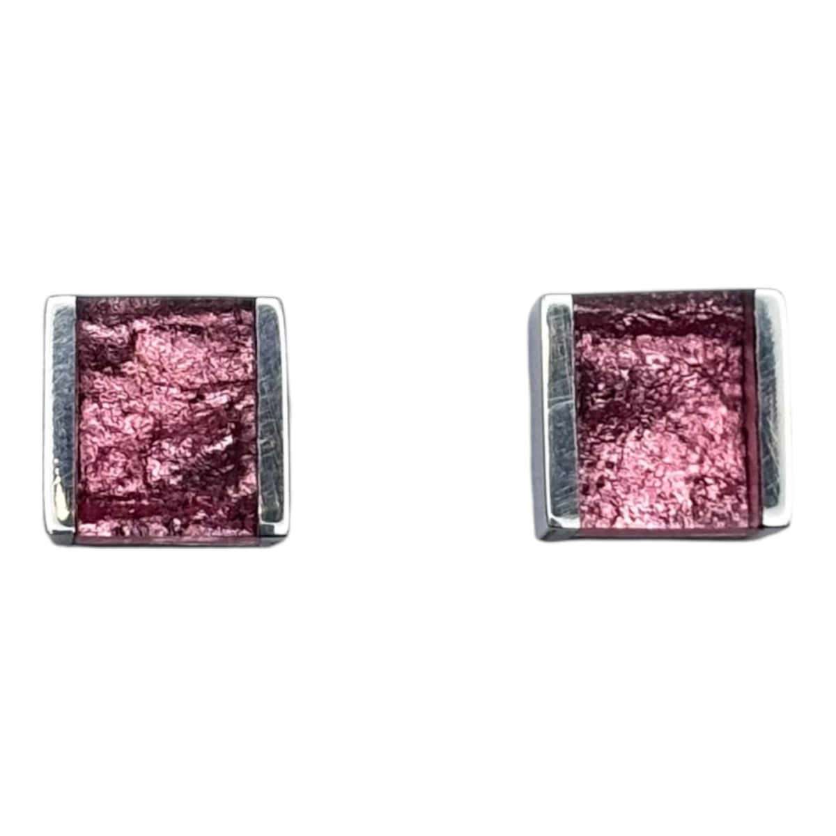 Rose Ribbons Shiny Stud Earrings