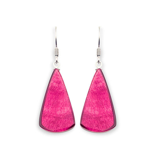 Peony Shell Cones Shiny Fish Hook Earrings