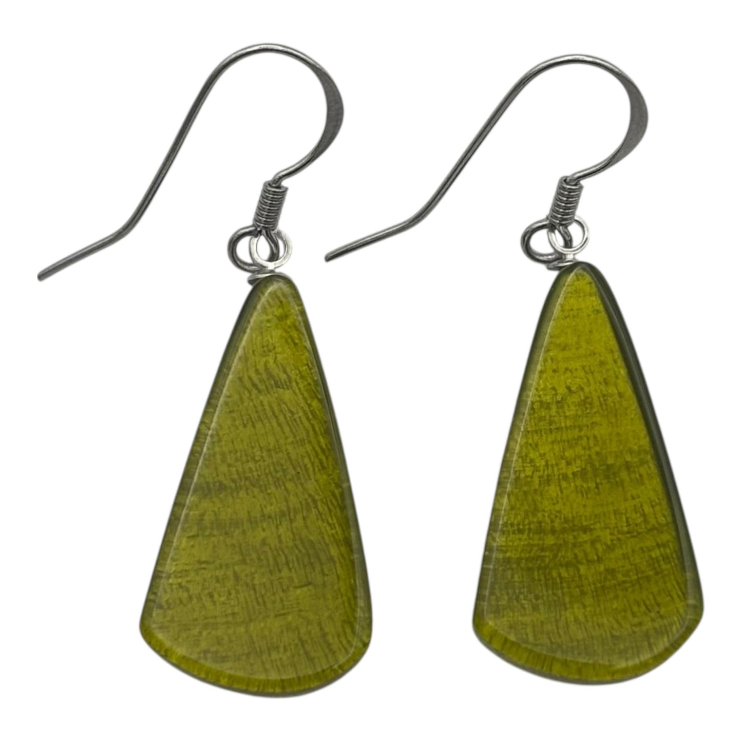 Pistachio Shell Cones Shiny Fish Hook Earrings | The Jewellery Stop