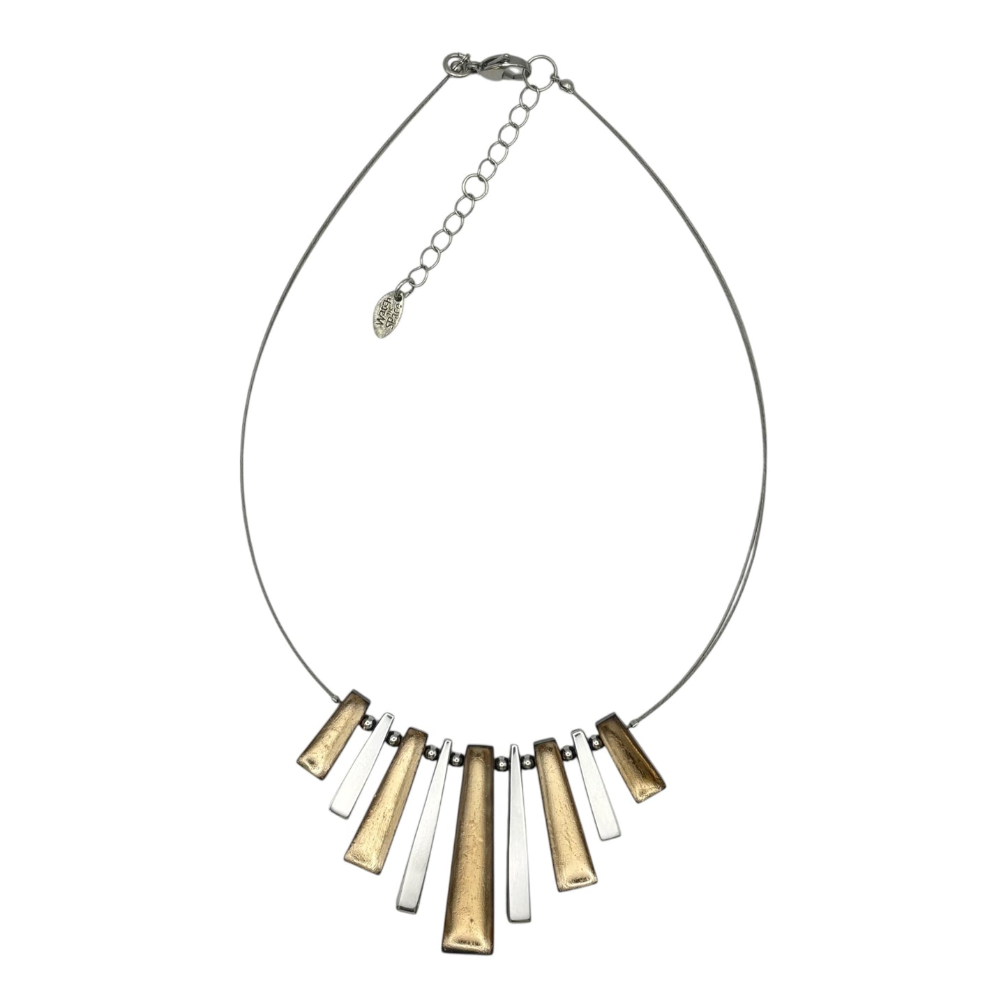 Gold Pinstripe Shiny Necklace