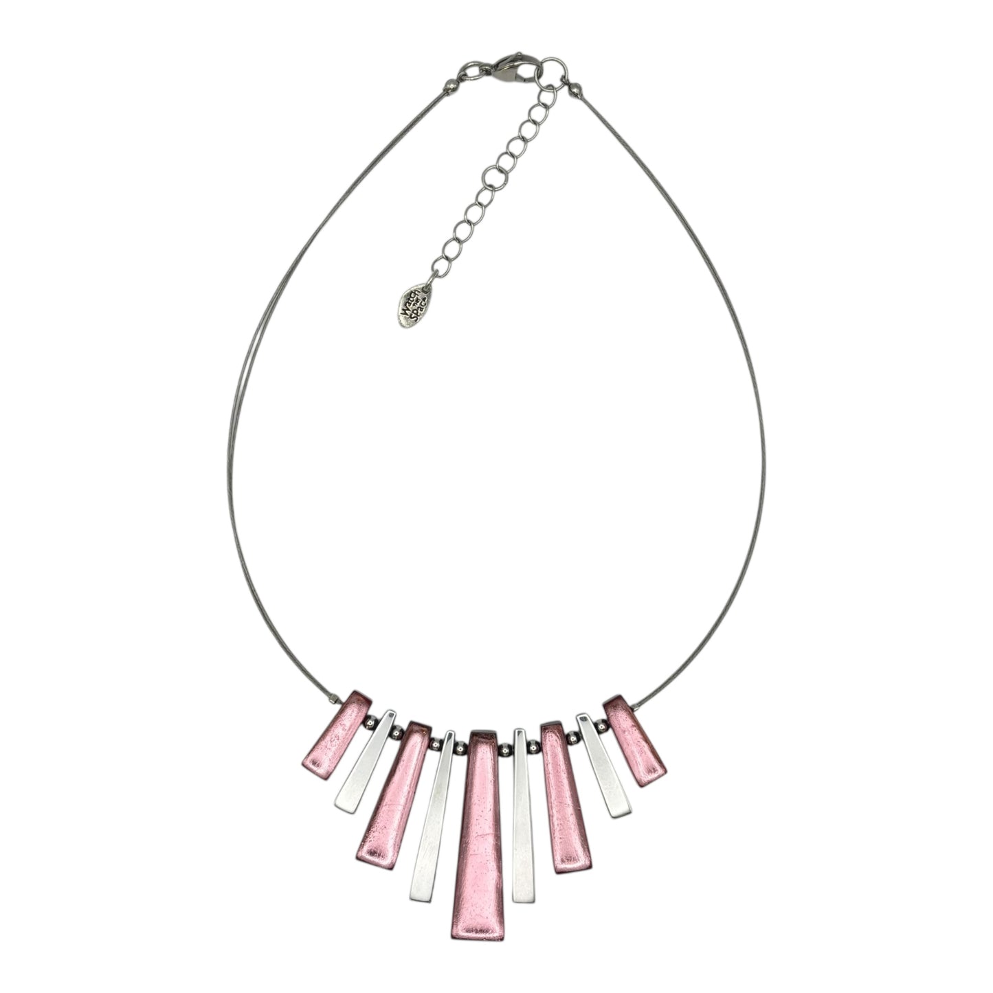 Rose Pinstripe Shiny Necklace