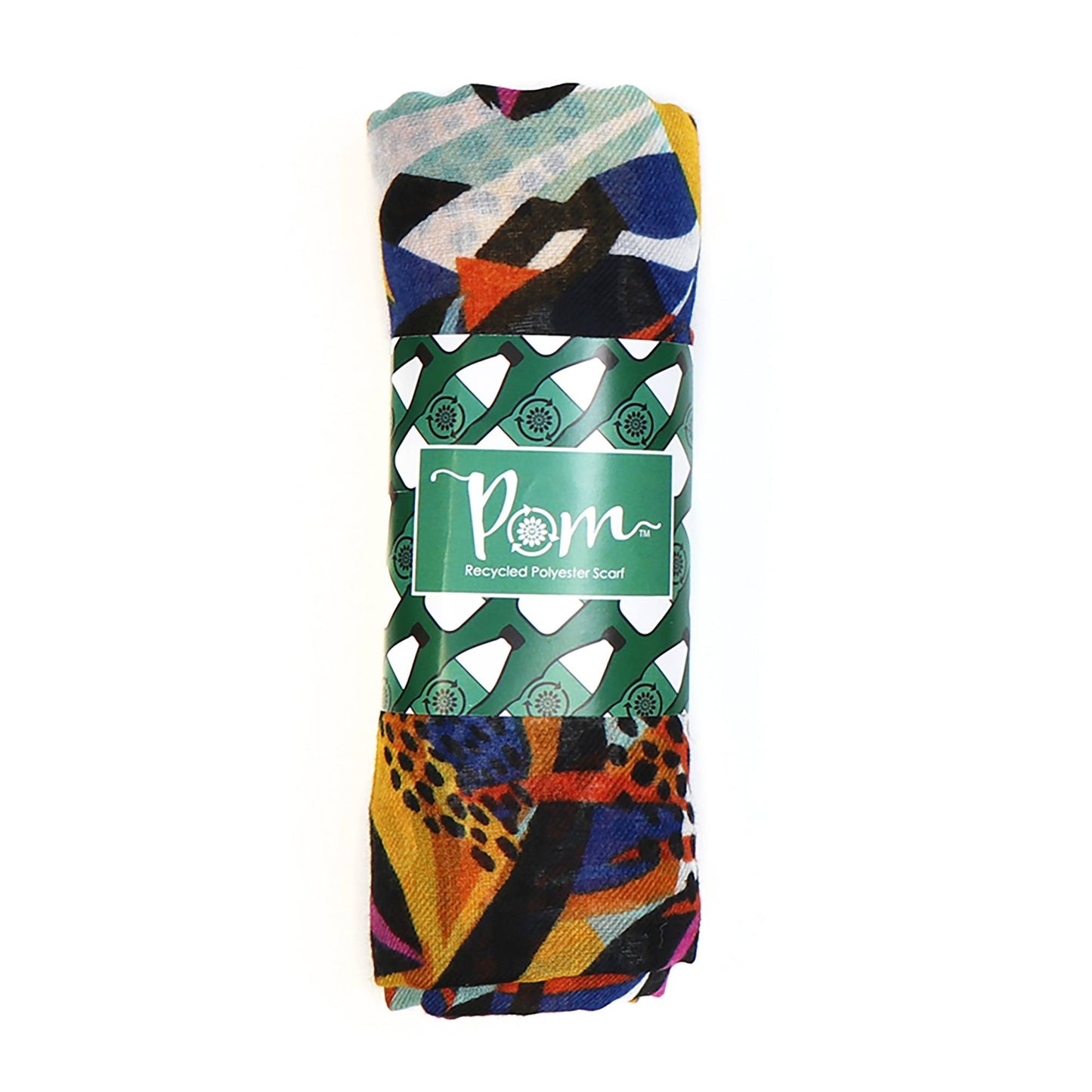 Eco Pink and Multi Mix Tropical Leaf Scarf | The Jewellery Stop