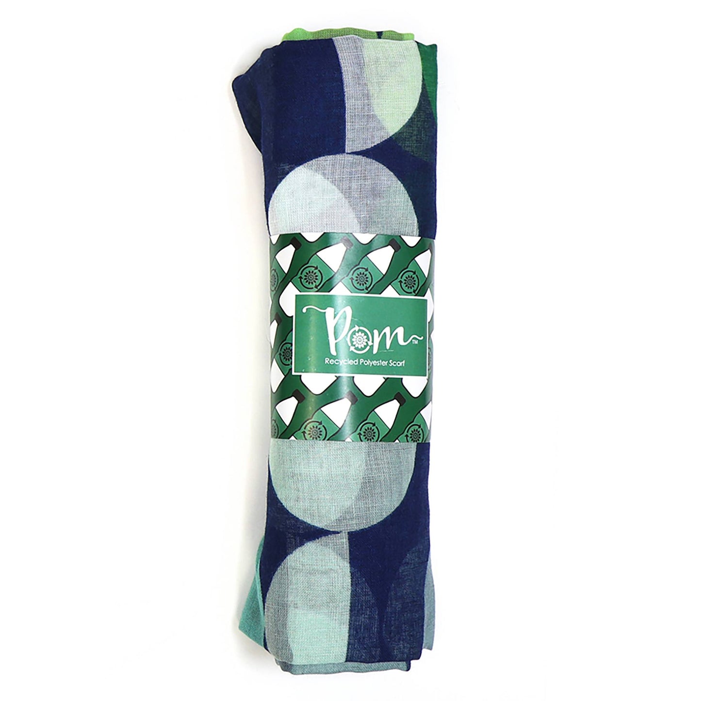 Eco Blue and Green Geo Scarf | The Jewellery Stop