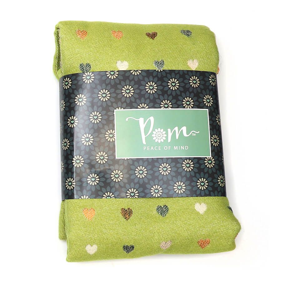 Lime Reversible Mini Polka Dot Hearts Scarf | The Jewellery Stop
