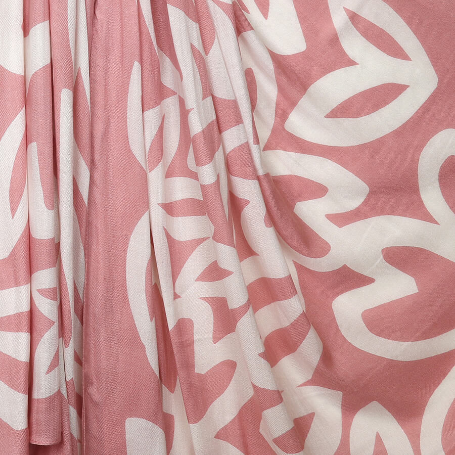 Blush Pink Leaf Silhouette Print Scarf | The Jewellery Stop