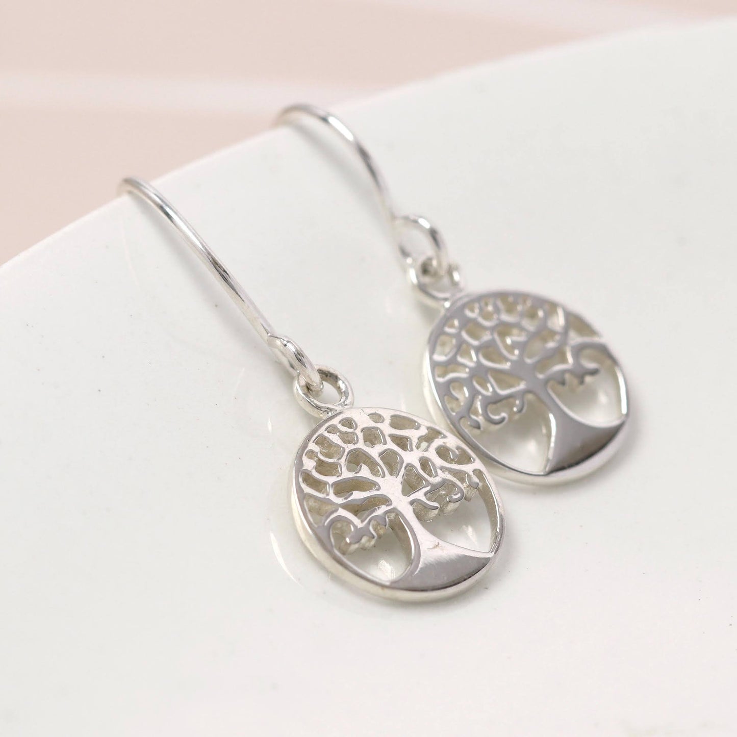 Sterling Silver Tree of Life Fish Hook Earrings | The Jewellery Stop
