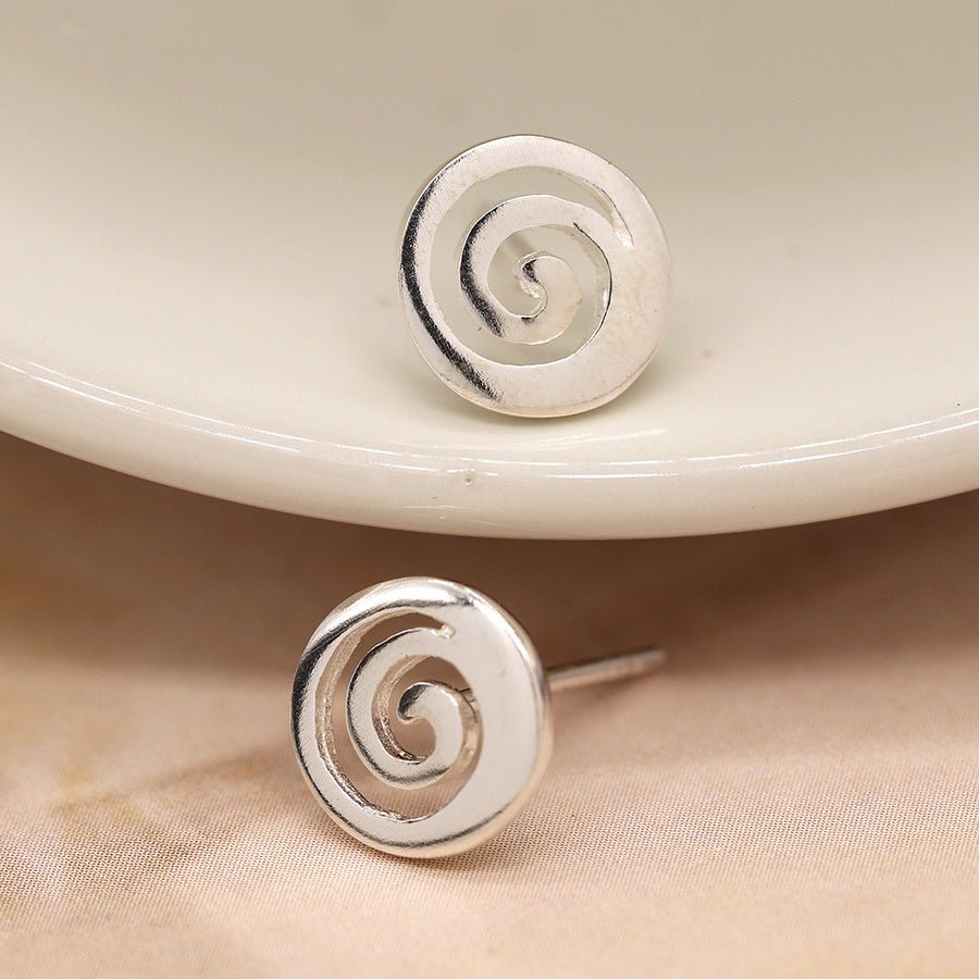 Sterling Silver Spiral Stud Earrings | The Jewellery Stop