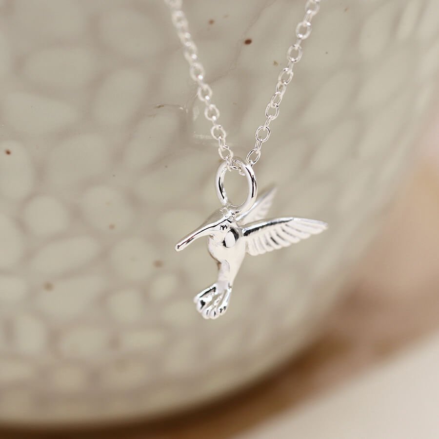 Sterling Silver Hummingbird Pendant On Chain | The Jewellery Stop