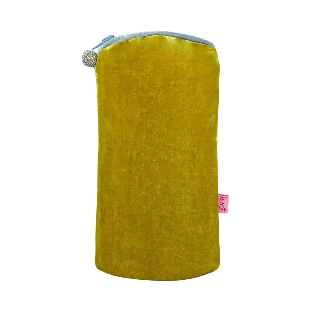 Yellow Velvet Glasses Purse | The Jewellery Stop