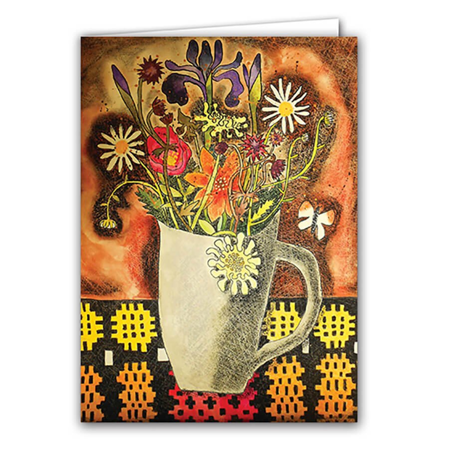 Jug and Summer Bouquet Greeting Card | The Jewellery Stop