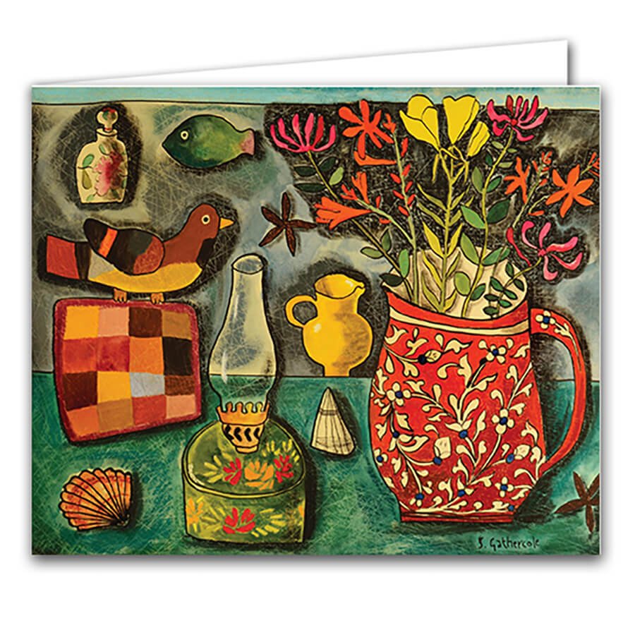 Still Life With Breton Patchwork Greeting Card | The Jewellery Stop