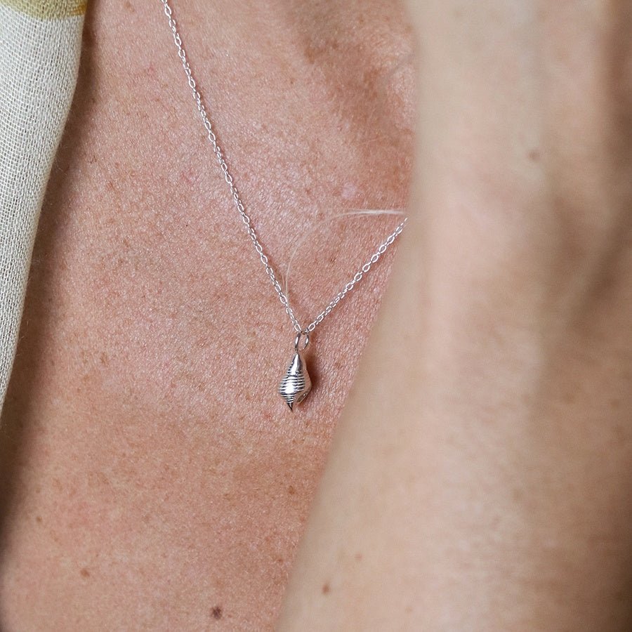 Sterling Silver Conch Shell Pendant On Chain | The Jewellery Stop